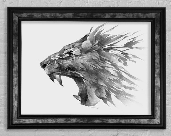 Fractual Lion Roar Framed Print