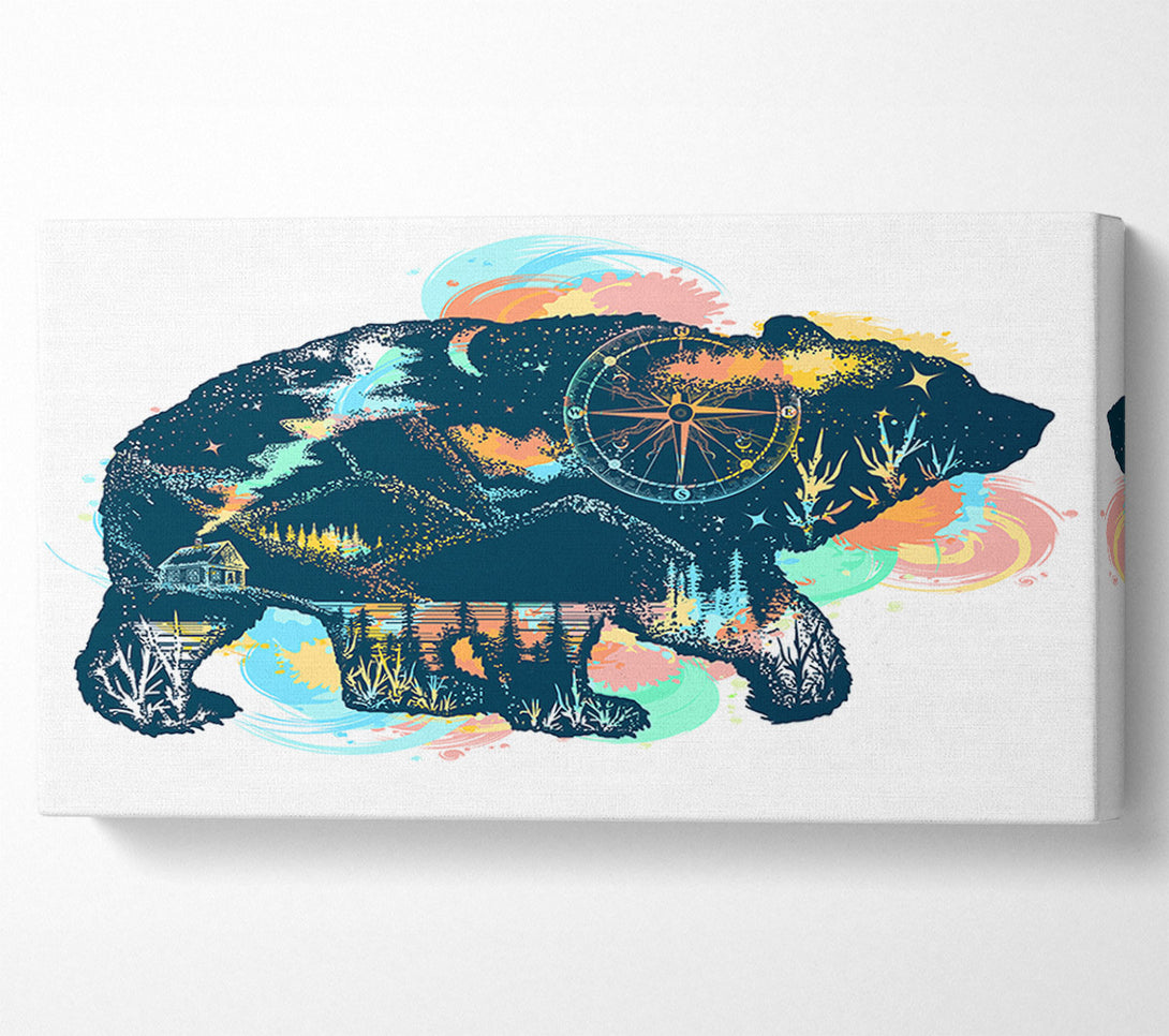  A Canvas Print of Compass Bear Canvas Print