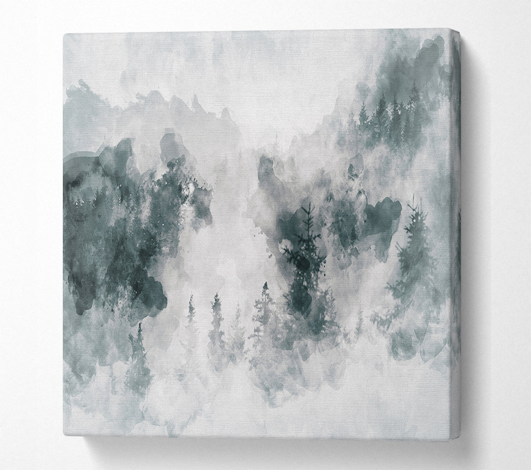  A Canvas Print of Watercolour Grey Forest Canvas Print