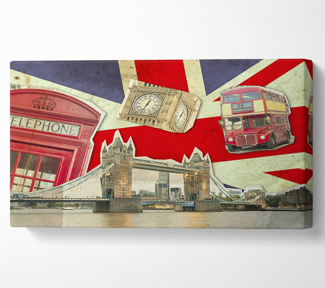  A Canvas Print of Union Jack London Icons Canvas Print