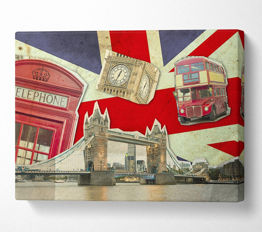  A Canvas Print of Union Jack London Icons Canvas Print