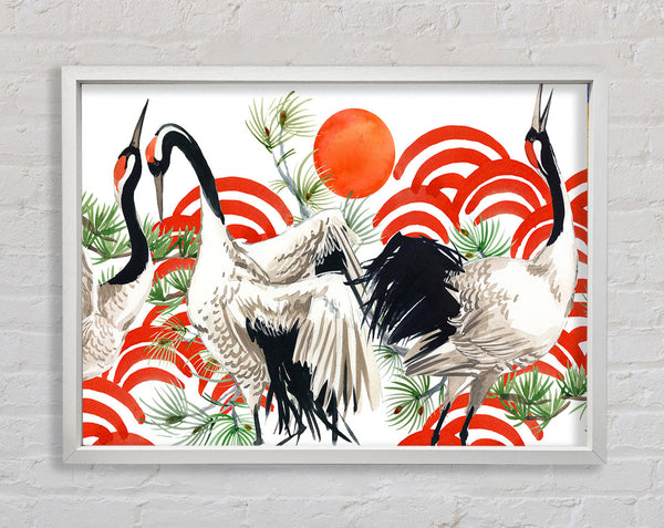 Japanese Stork Framed Print