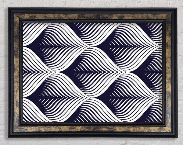 Staggered Leaf Shapes Framed Print