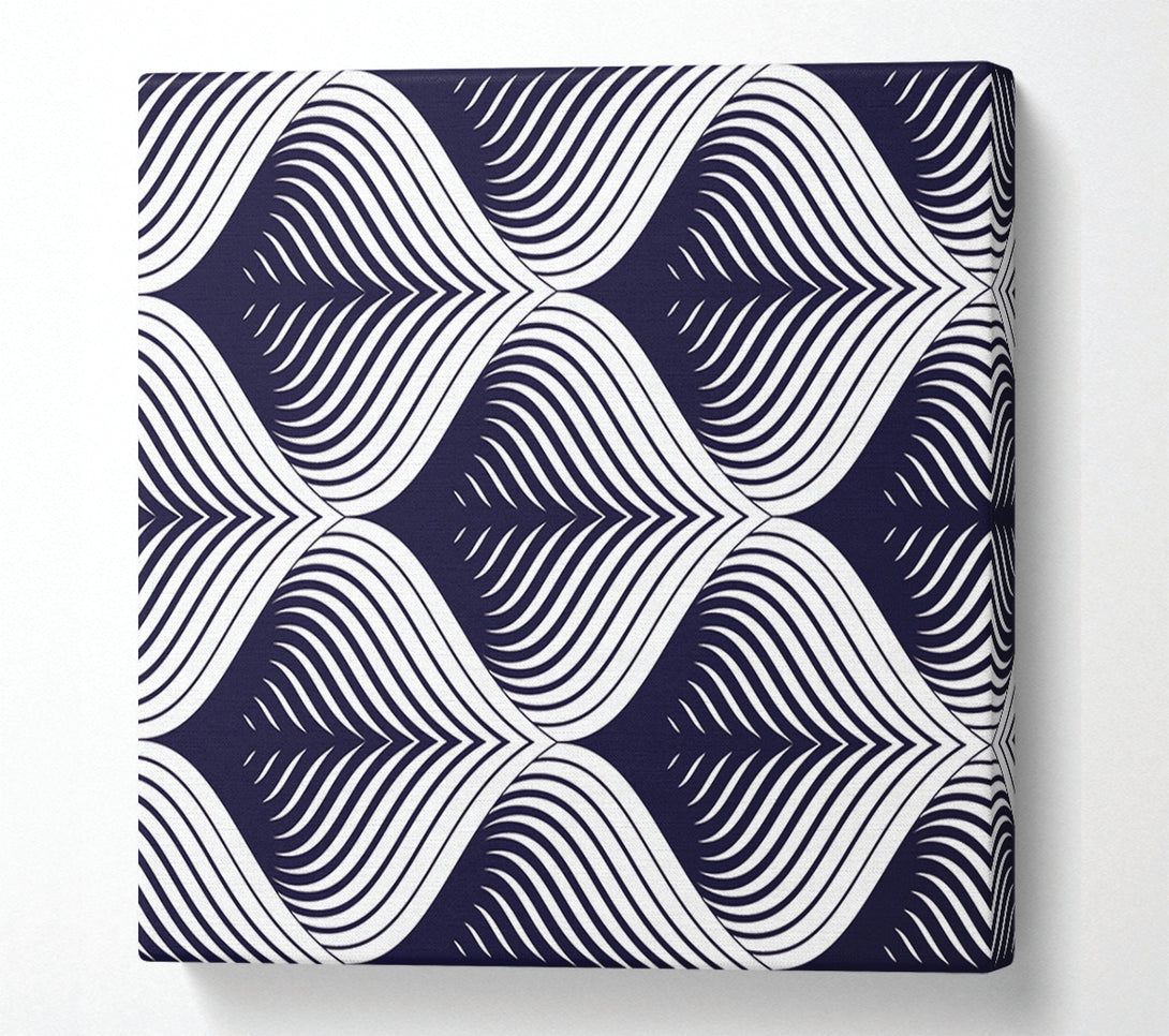  A Canvas Print of Staggered Leaf Shapes Canvas Print