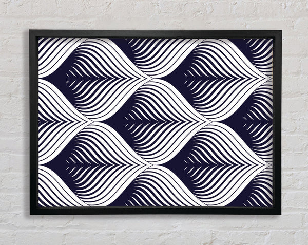 Staggered Leaf Shapes Framed Print