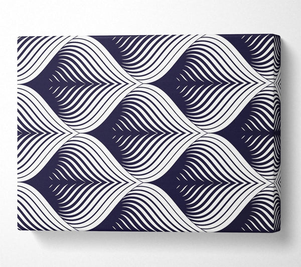  A Canvas Print of Staggered Leaf Shapes Canvas Print