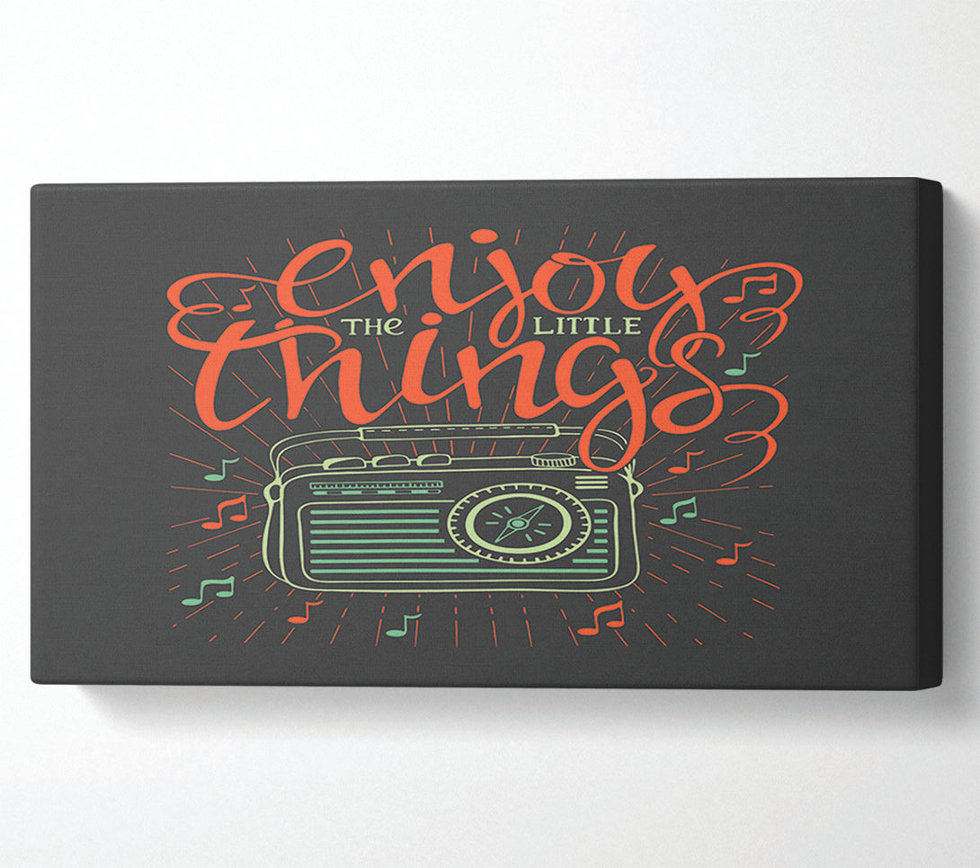  A Canvas Print of Enjoy The Little Things Music Canvas Wall Art