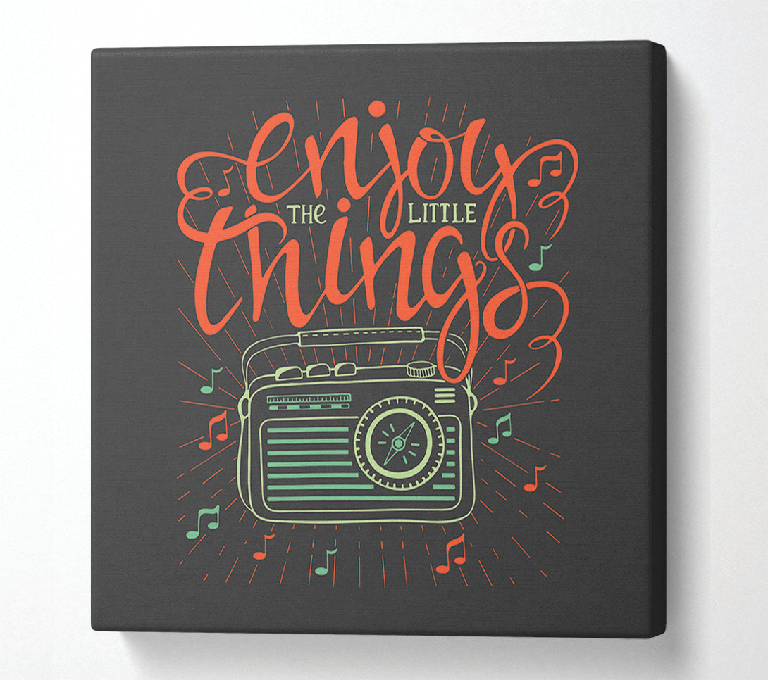  A Canvas Print of Enjoy The Little Things Music Canvas Wall Art