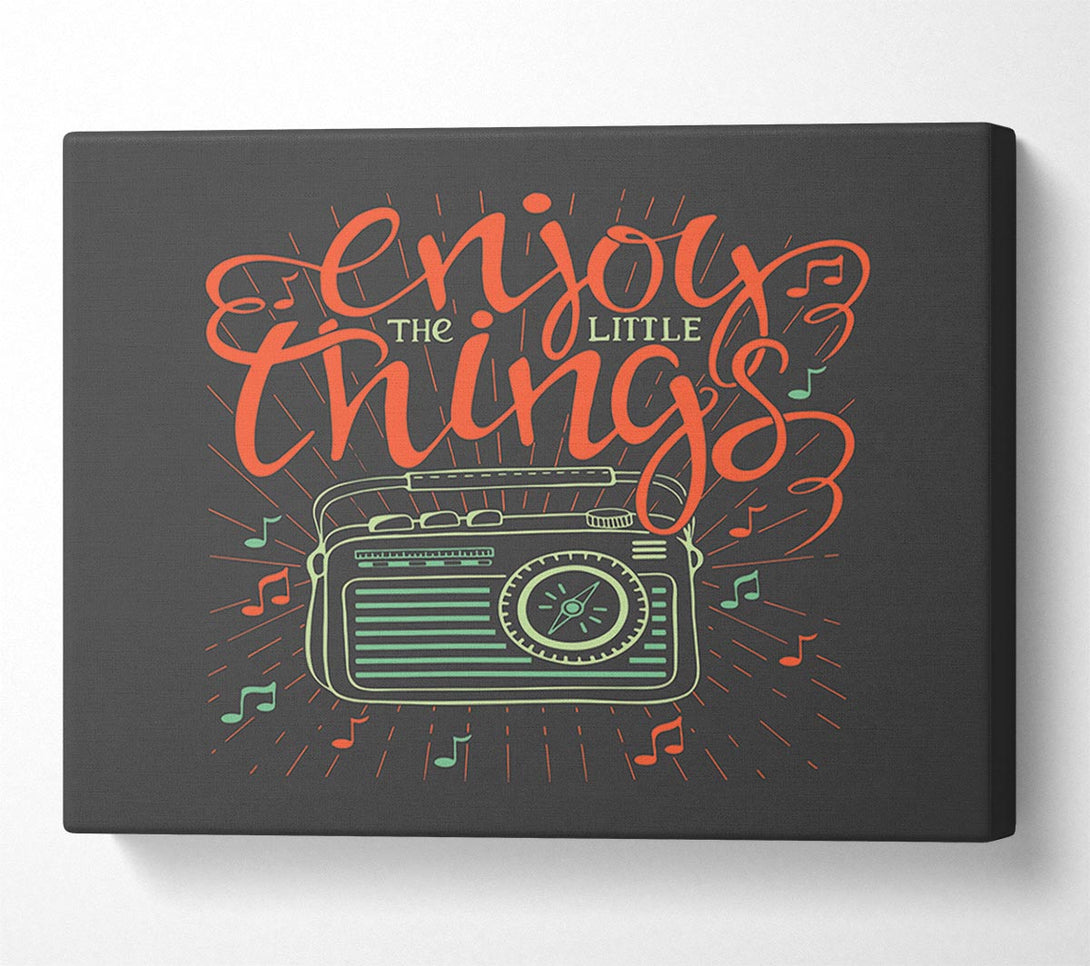  A Canvas Print of Enjoy The Little Things Music Canvas Wall Art