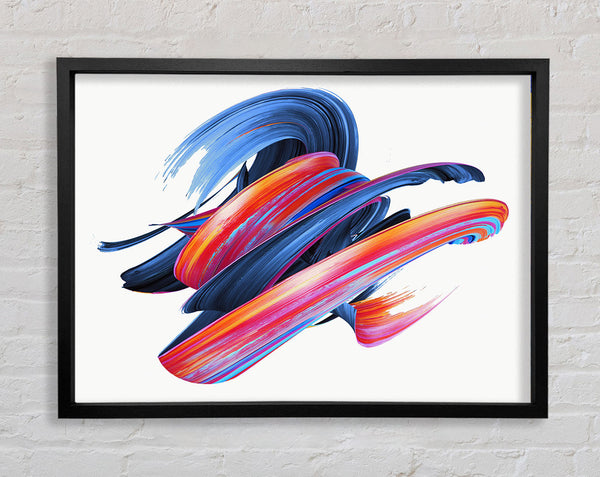 Swirl Of Paint On White Framed Print