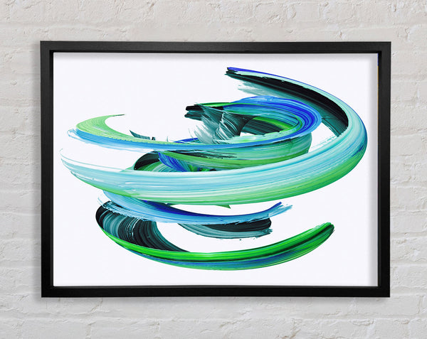 Swirl Of Paint On White Two Framed Print