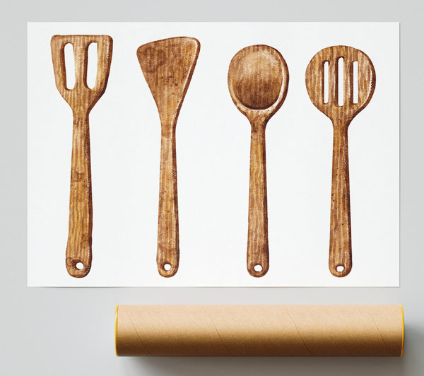Wooden Utensils Print