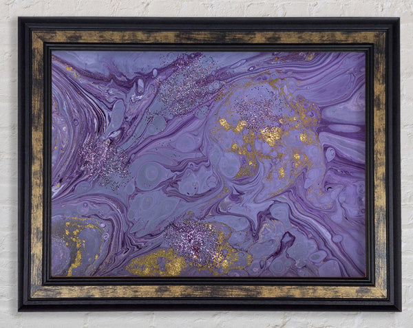 Purple Bomb Of Oil Framed Print