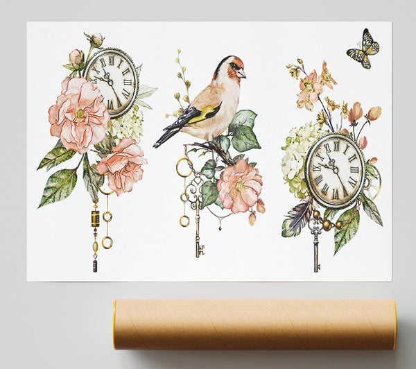 Three Floral Staments Poster