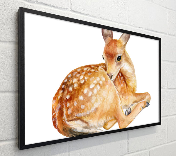 Watercolour Woodland Deer