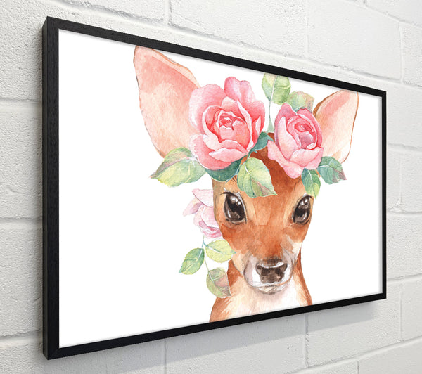 Water Colour Floral Deer