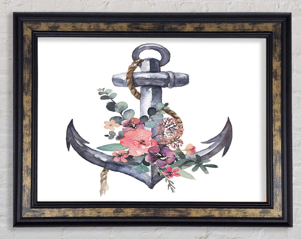 Watercolour Anchor Framed Print