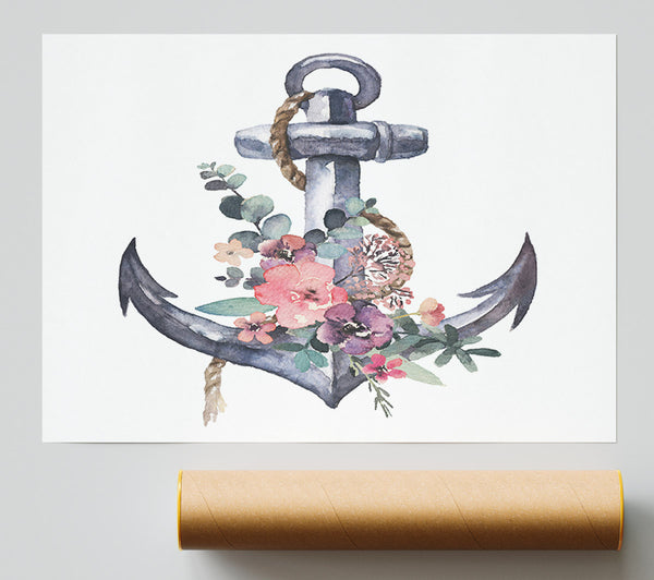 Watercolour Anchor Poster