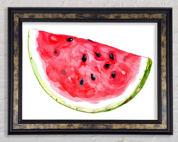 Watercolour Watermelon Framed Print