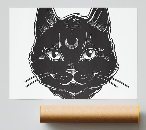 Witches Cat Giclee Print