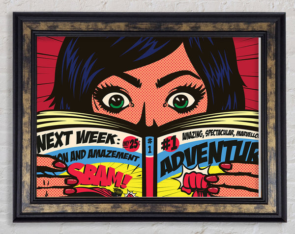 Comic Book Read Framed Print