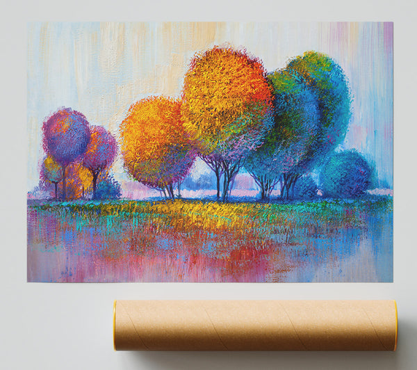 Trees In The Distant Poster