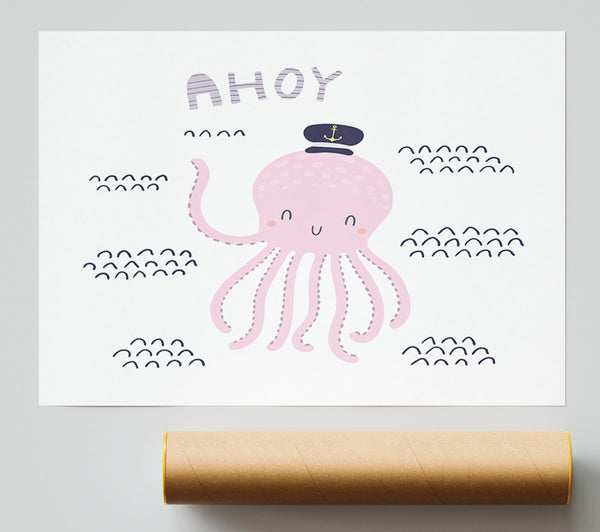 Ahoy Octopus Poster