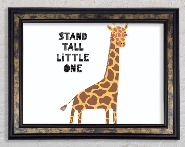 Stand Tall Little One Giraffe Framed Print