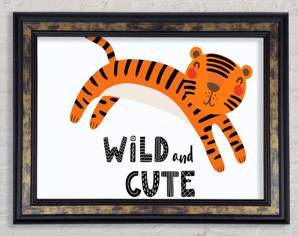 Wild And Cute Tiger Framed Print