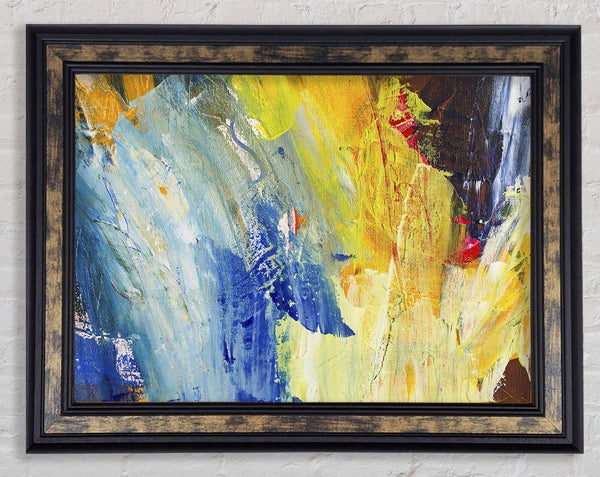 Hard Strokes Of Colour Framed Print