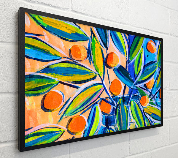 Bright Oranges On Tree