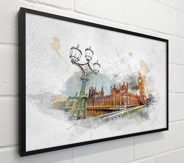 Watercolour Streets Of Parliament