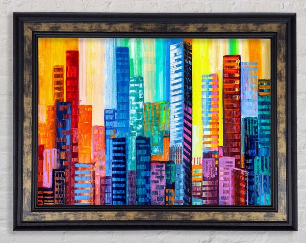 City Blocks Of Colour Framed Print