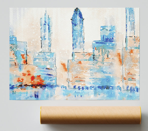 Hazy Streets Of New York Print