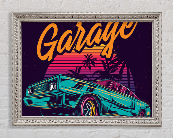 Fast Garage Cars Framed Print