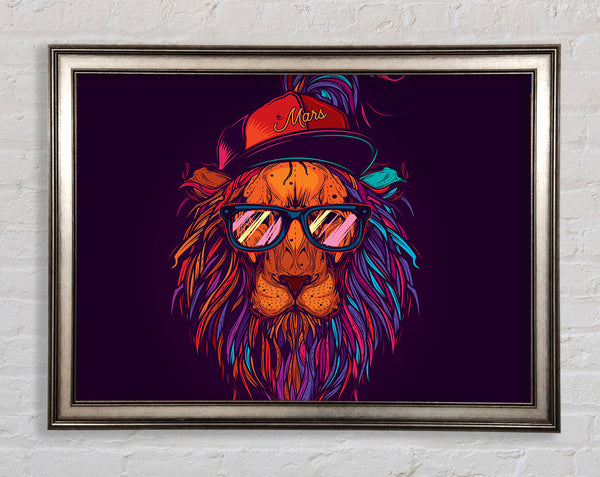 Sonnenbrille mit Löwenmotiv