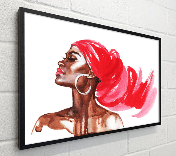 Red Head Scarf