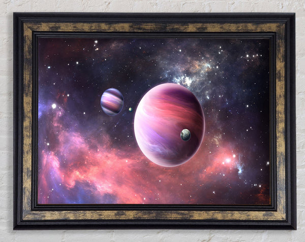Planets In Orbit Framed Print