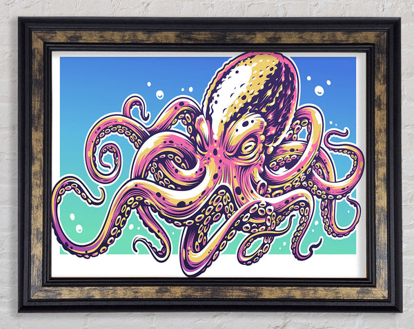 Scary Octopus Framed Print