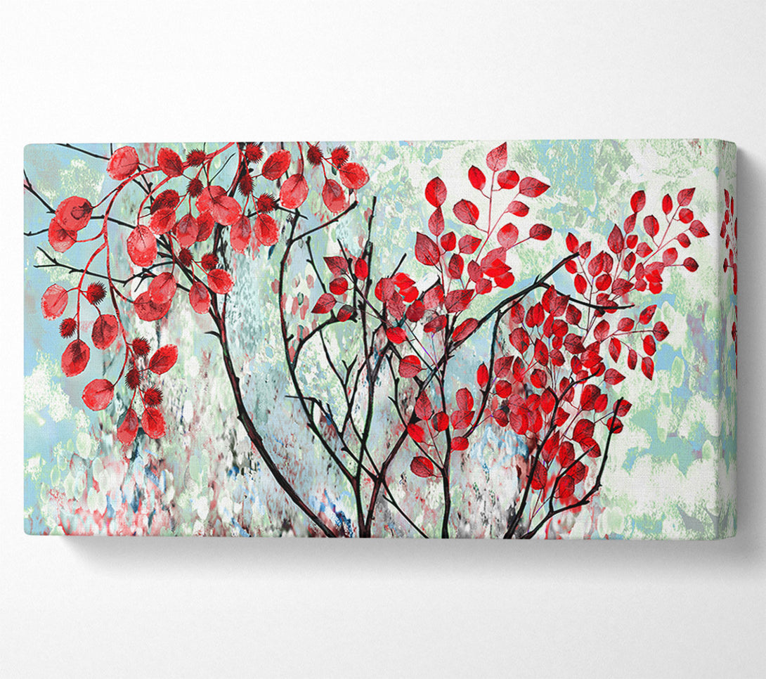  A Canvas Print of Red Leaves Winter Canvas Wall Art