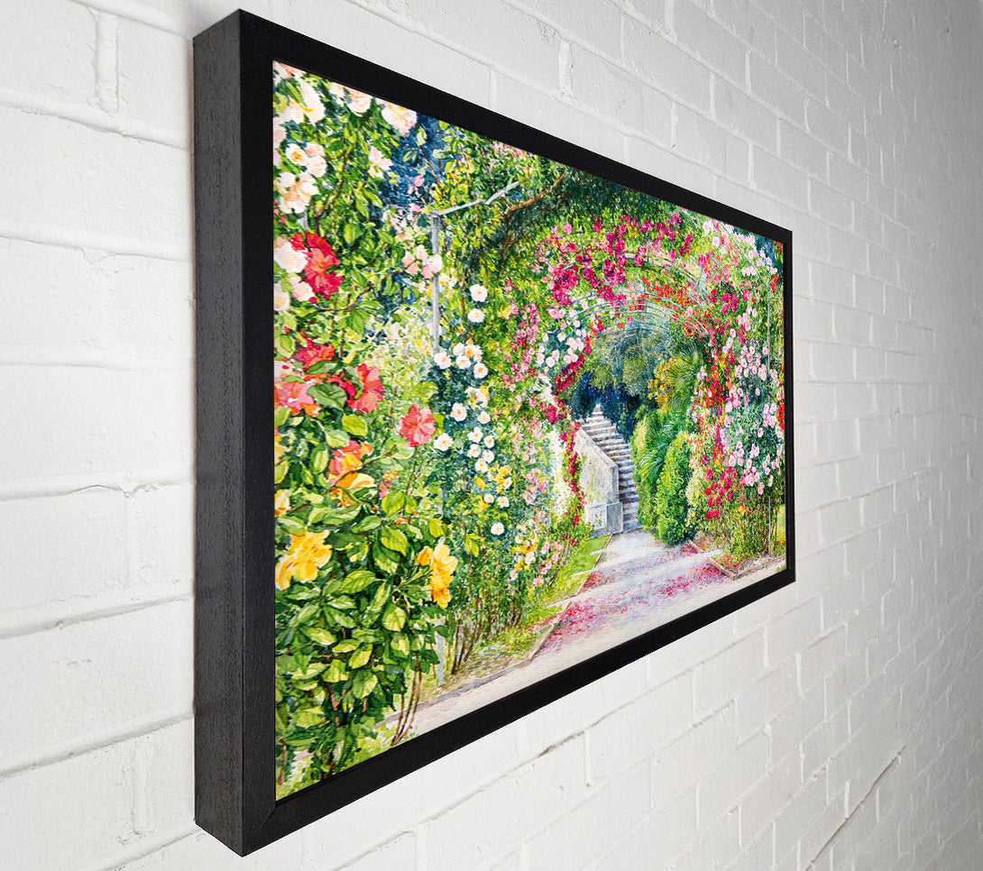  A Canvas Print of The British Garden Of Flowers Canvas Print