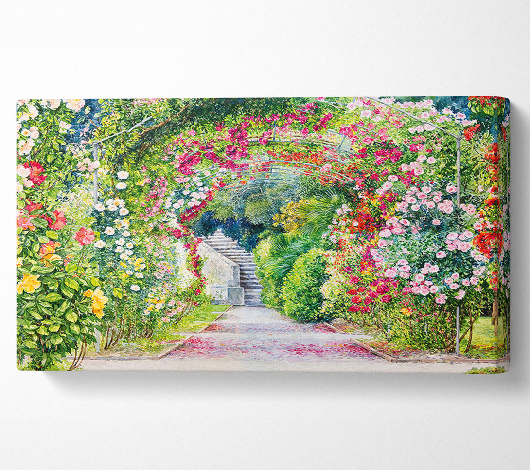  A Canvas Print of The British Garden Of Flowers Canvas Print