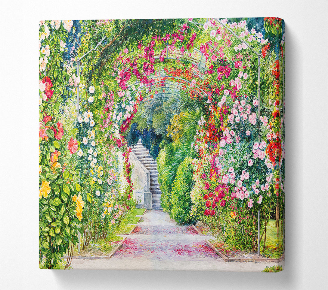  A Canvas Print of The British Garden Of Flowers Canvas Print