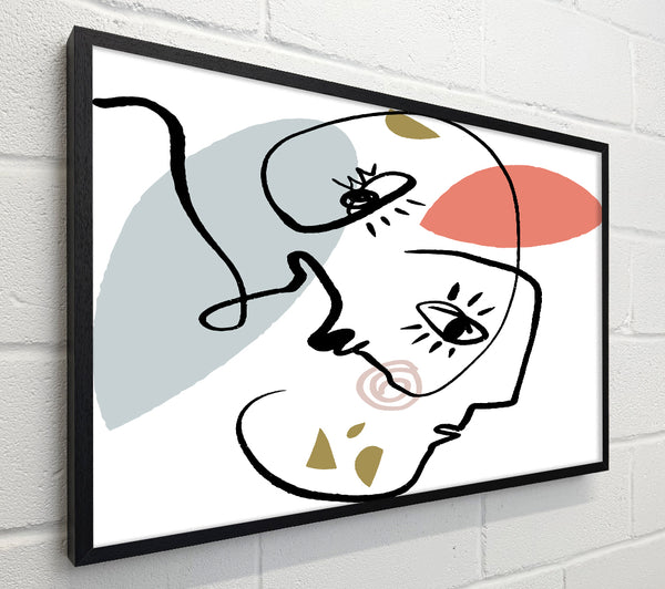 Abstract Line Drawing Faces