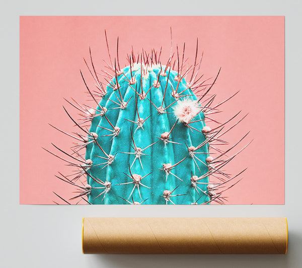 Teal Cactus Giclee Print