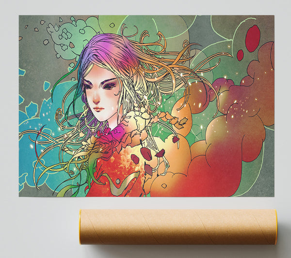 Clouds Of Colour Woman Giclee Print