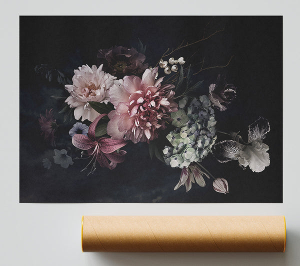 Flower Arrangement Darkness Giclee Print