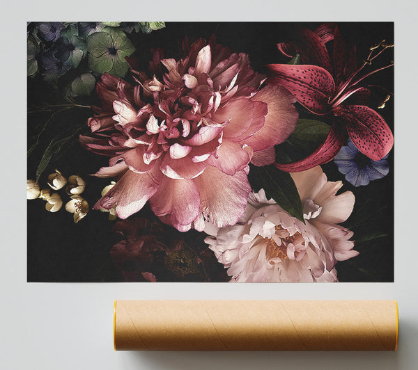 Flower Arrangement Dusk Poster