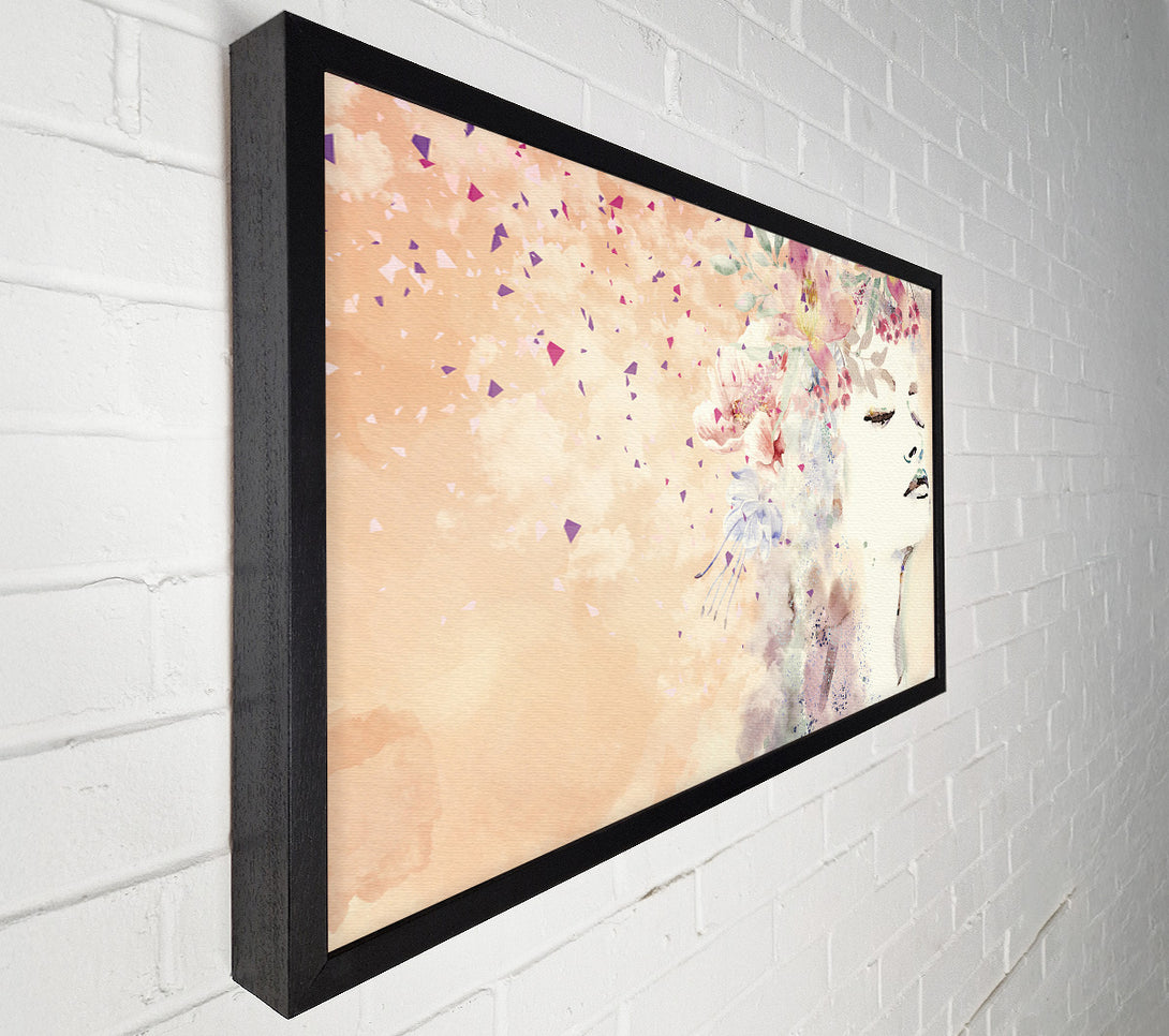  A Canvas Print of Flowers In Her Hair Canvas Print