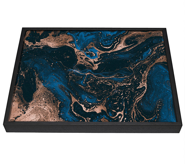 A picture of a Ocean Oils And Bronze framed canvas print sold by Wallart-Direct.co.uk